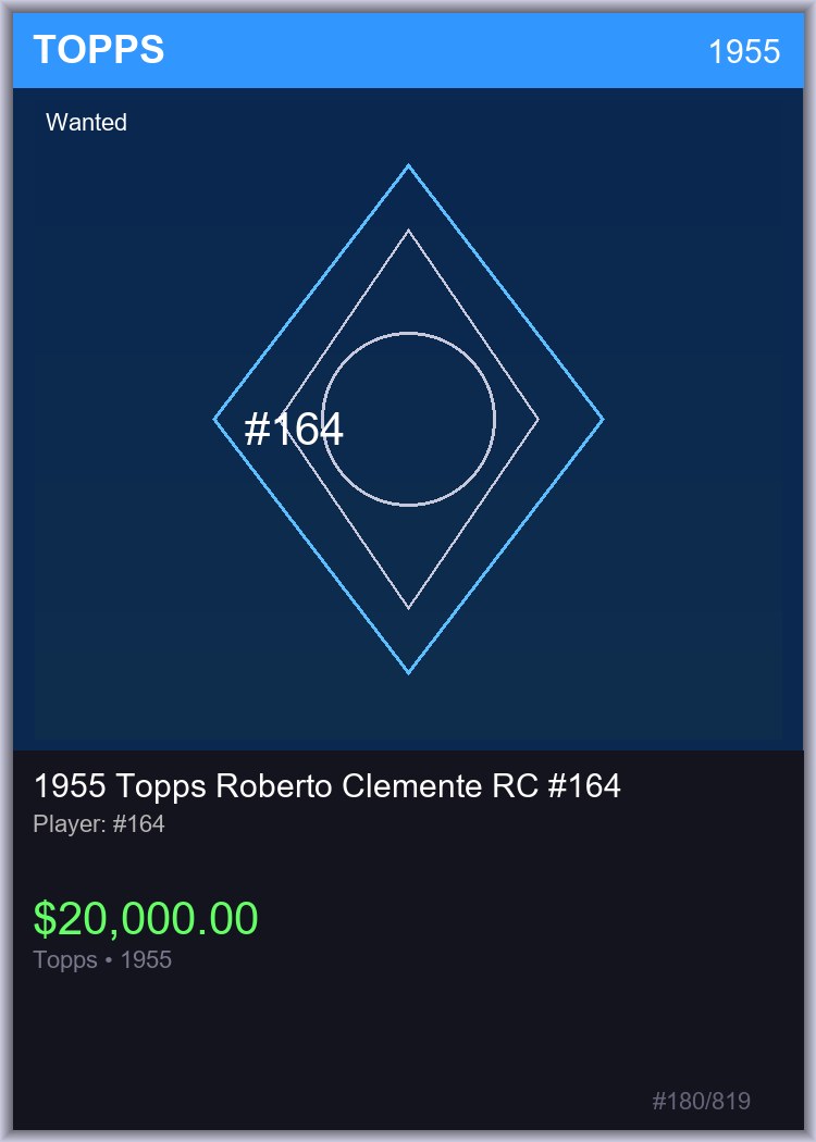1955 Topps Roberto Clemente RC #164