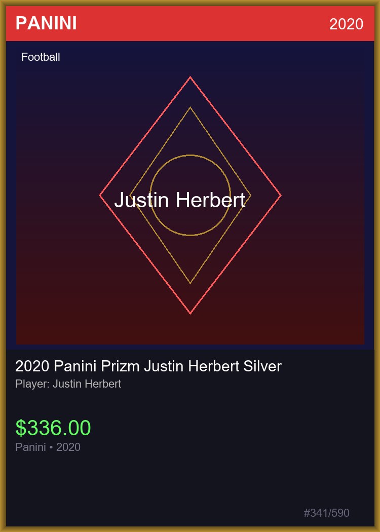 2020 Panini Prizm Justin Herbert Silver