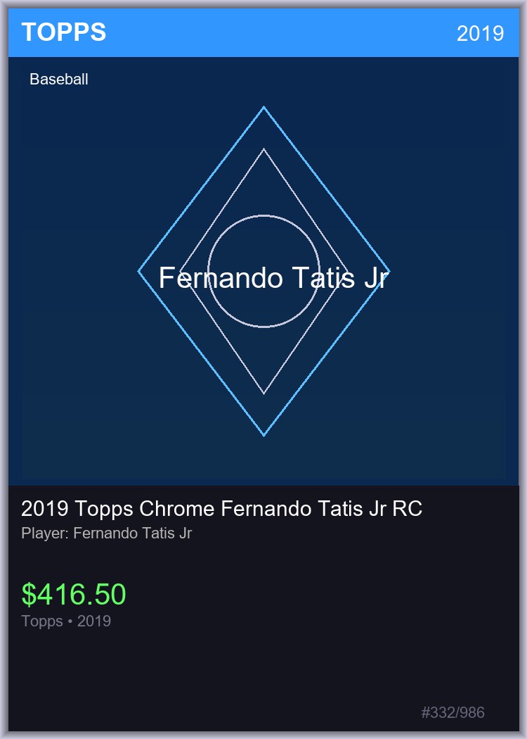 2019 Topps Chrome Fernando Tatis Jr RC